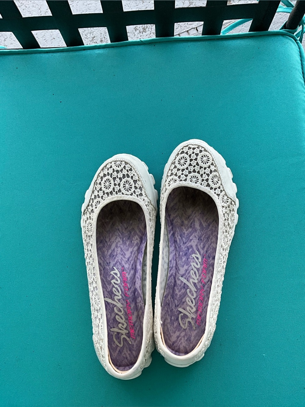 White Lace Slip On Sneakers
